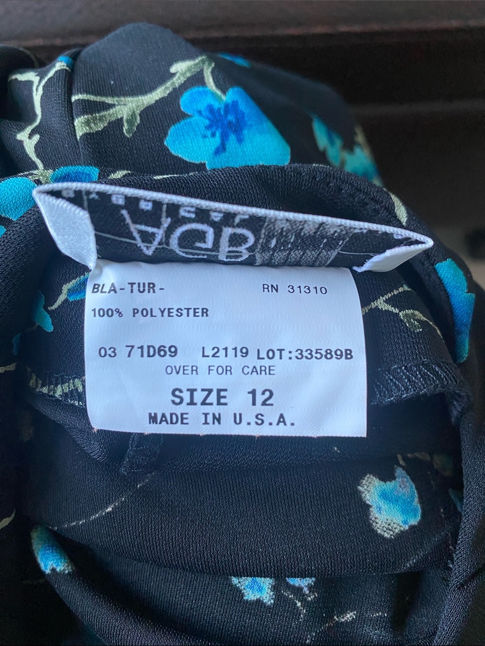 AGB Black Maxi Dress with Blue Floral Print - Picture 11 of 14